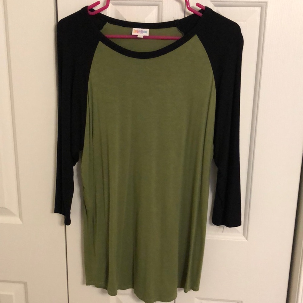 Lularoe Randy T size XL green and black